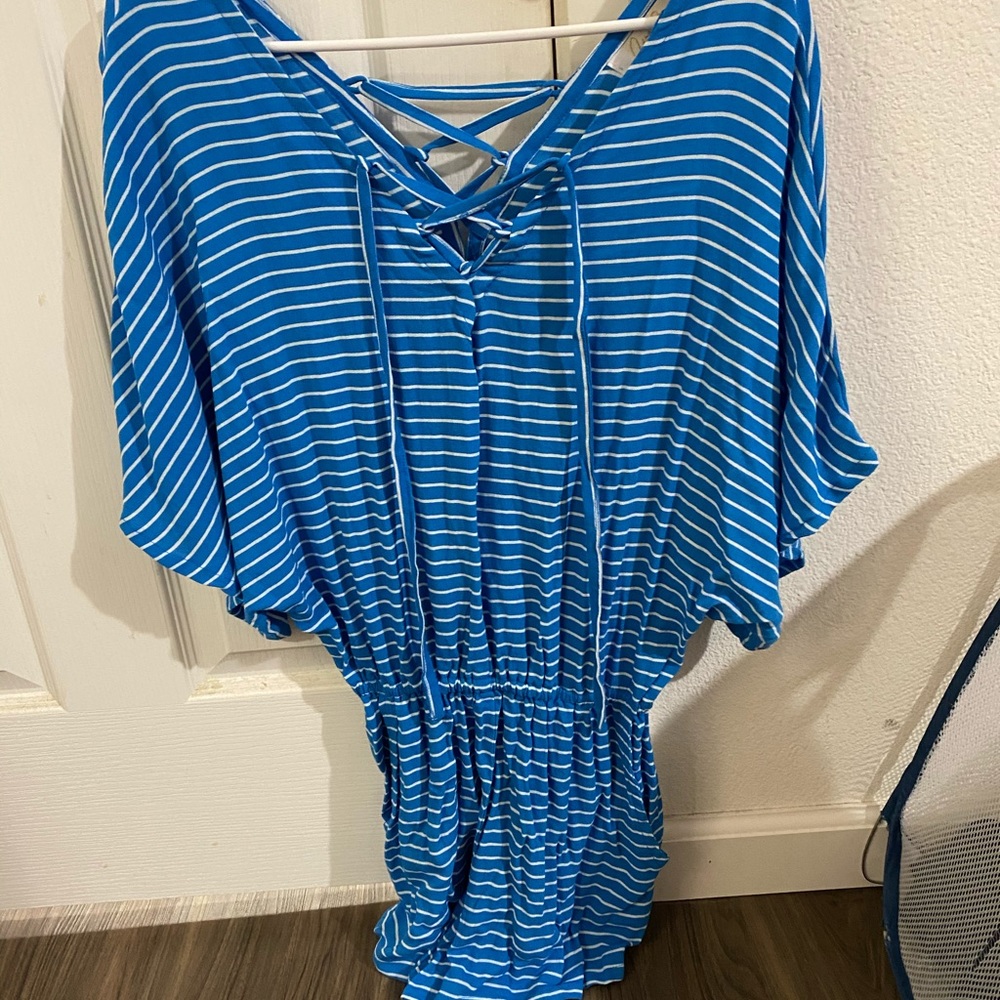 Ava Sky Shorts Romper